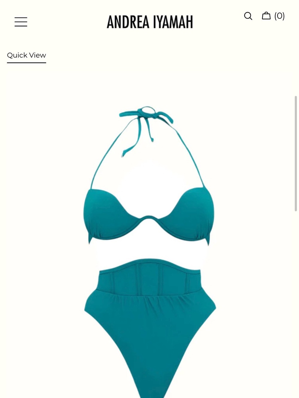 NWT Andrea Iyamah Gura Bikini in Ocean